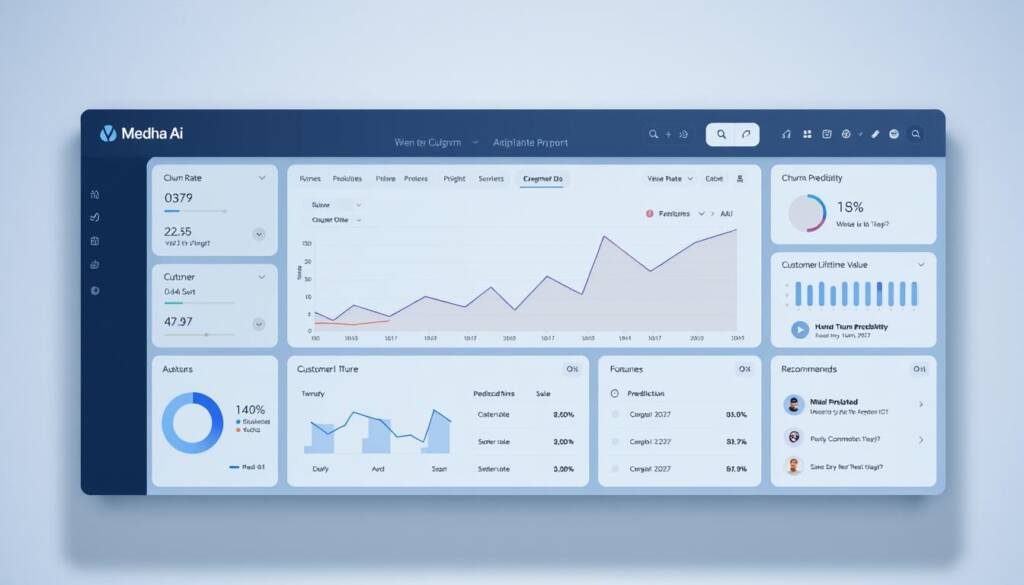 AI Churn Prediction analysis dashboard